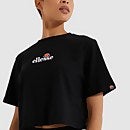 Crop-T-Shirt Fireball für Damen, Schwarz