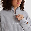 Sweatshirt mit Halbreißverschluss Catic Hellgrau für Damen