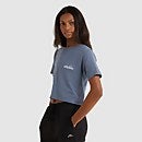 Bauchfreies T-Shirt Claudine Blau für Damen