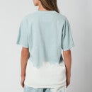 La Detresse Women's Seafoam Acid Wash T-Shirt - Green - XS