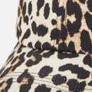 Ganni Women's Organic Cotton Cap - Leopard