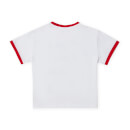 Star Wars Darth Love Women's Cropped Ringer T-Shirt - White Red
