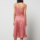 MICHAEL Michael Kors Women's Pleated Slip Midi Dress - Dusty Rose - XS