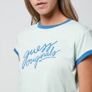 Guess Originals Women's Go Ss Cropped Ringer T-Shirt - Soft Jade - XS