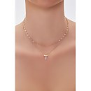 Faux Crystal Layered Necklace