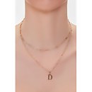 Letter Pendant Layered Necklace