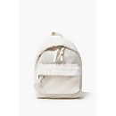 Faux Shearling Zippered Backpack