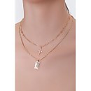 Rhinestone Cross Layered Necklace