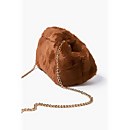 Plush Curb-Chain Shoulder Bag