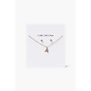 CZ Letter Necklace & Stud Earrings Set