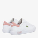 Lacoste Junior Powercourt Trainers - White/Pink