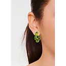 Clear Flower Hoop Earrings