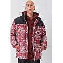 Paisley Print Zip-Up Puffer Jacket - S