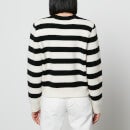 Bella Freud Women's Mythical Bunny Stripe Jumper - Ivory and Black - XS