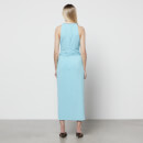Self-Portrait Women's Tropical Blue Jersey Halter Midi Dress - Tropical Blue - UK 10
