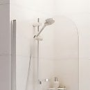 Gleam Single Panel Curved Bath Screen
