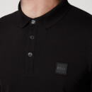 BOSS Casual Men's Passerby Long Sleeve Polo Shirt - Black
