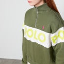 Polo Ralph Lauren Women's Half Zip Sweatshirt - Army Olive - XS
