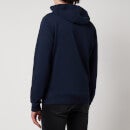 EA7 Men's Logo Series French Terry Chest Graphic Hoodie - Navy Blue - S