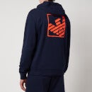 EA7 Men's Graphic Series French Terry Hoodie - Navy Blue
