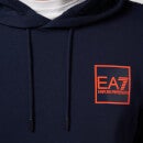 EA7 Men's Graphic Series French Terry Hoodie - Navy Blue - S