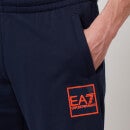 EA7 Men's Graphic Series French Terry Jersey Shorts - Navy Blue - S