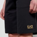 EA7 Men's Core Identity French Terry Shorts - Black/Gold - S