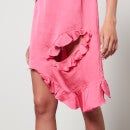 Marques Almeida Women's Slip Dress With Flounces - Pink - UK 6