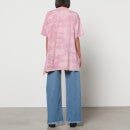 Marques Almeida Women's Natural Dye T-Shirt With Side Flaps - Pink Tie Dye - XS