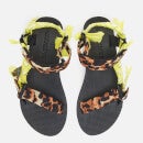 Arizona Love Women's Trekky Bandana Sandals - Leopard Yellow