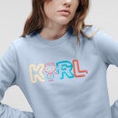 KARL LAGERFELD Women's Jelly Mini Karl Logo Sweatshirt - Blue - XS