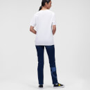 KARL LAGERFELD Women's Unisex Mini Smiley Logo T-Shirt - White - XS