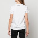 KARL LAGERFELD Women's Karl Profile Boucle T-Shirt - White