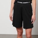 KARL LAGERFELD Women's Unisex Logo Short & T-Shirt Pj Set - Black - S