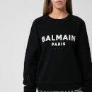 Balmain Women's Printed Balmain Sweatshirt - Blanc/Noir