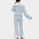 Sleeper Women's Rumba Linen Lounge Suit - Blue Vichy - M