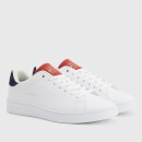 Tommy Hilfiger Men's Retro Court Leather Clean Cupsole Trainers - White