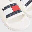 Tommy Jeans Men's Flag Pool Slide Sandals - Ecru - UK 7