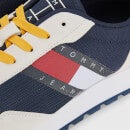 Tommy Jeans Retro Running Style Mesh and Faux Suede Detail Trainers - UK 8