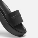 Valentino Women's Leather Flatform Sandals - Black - UK 3