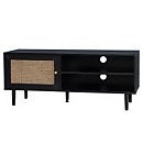 Black cane store tv stand