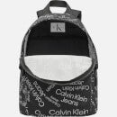 Calvin Klein Unisex Stack Logo Aop Backpack - Black Stacked Logo Aop - One Size