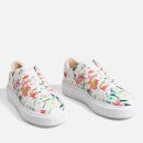 Ted Baker Lonnia Floral-Print Leather Flatform Trainers - UK 3