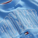 Tommy Hilfiger Girls Bold Varsity Cropped Crew Sweatshirt - Blue Crush - 6 Years