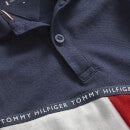 Tommy Hilfiger Baby Colour-Blocked Stretch Organic Cotton-Piqué Romper