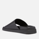 ALOHAS Women's Toe Ring Leather Sandals - Black - UK 3.5