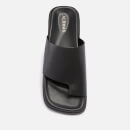 ALOHAS Women's Toe Ring Leather Sandals - Black - UK 3.5