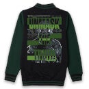 The Batman Unmask The Truth Embroidered Varsity Jacket - Black/Green