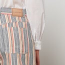 See By Chloé Women's Organic Fancy Striped Denim Shorts - Multicolor - EU 34/UK 6