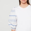See By Chloé Women's Embellished Tees On Cotton Jersey Top - White - EU 34/UK 6